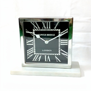 Stainless Steel Fancy Latest Glossy Color Table Decoration Serving for Study Room Designing <b>Clock</b> Fancy Metal Table <b>Clock</b> - Product Image 1