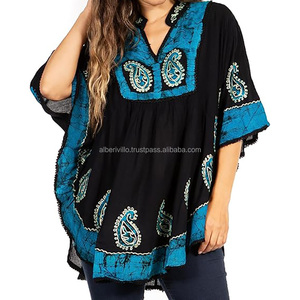 เสื้อคลุมพิมพ์ลายบาติกคอลเลกชันฤดูร้อนของเสื้อปักผ้าบาติกสำหรับเสื้อผ้าชายหาด - Product Image 3