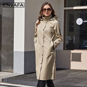 New Woman Spring Jacket Ladies Trench Coat Custom Trench Coat With Belt Ladies Trench Coat Custom Logo Wholesale Factory - Product Image 1