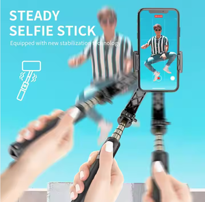 Stabilisateur de cardan Q08 à rotation 360° pour téléphone, perche à selfie avec trépied dissimulé, cardan vidéo mobile mono-axe pour TikTok - Product Image 3