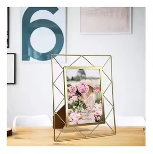 Contemporary Design Metal Glass Photo <b>Frame</b> Decorative <b>Picture</b> Display Interior Home Decor - Product Image 5