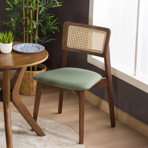 Chaise de salle à manger en rotin européen, empilable, design moderne, pour la maison, le bureau, le parc, chaise en bois pour événements de mariage, best-seller - Product Image 1