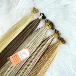 Más vendidos 100% extensiones de cabello humano crudo 12A Grado Superior Genius trama punta plana queratina personalizado Color de moda estilo recto - Product Image 1