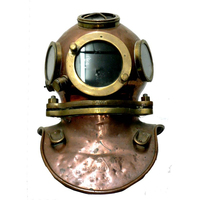 Casque de plongée professionnel moderne et antique en cuivre et laiton, écologique, style vintage nautique pour la mer profonde et la maison