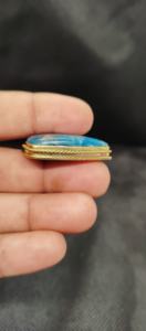 Colgantes de Moda de Apatita Natural 100% con Ranura de Latón, de Alta Calidad, para Macramé, Venta al por Mayor - Product Image 3