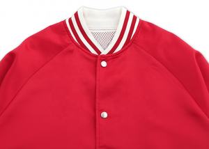 Chaqueta Universitaria de Satén 100% Poliéster, Personalizada con el Nombre del Equipo Deportivo y el Logotipo del Club, Chaqueta de Satén Universitaria de Béisbol para Hombre - Product Image 3