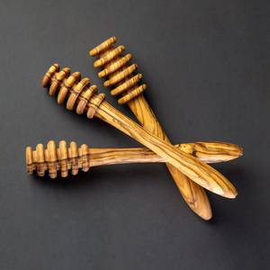 ช้อนตักน้ำผึ้งไม้ธรรมชาติ ทำด้วยมือ ปลอดภัยสำหรับอาหาร ใช้ในครัว - Product Image 4