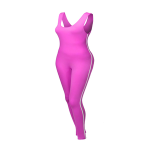 Women Ribbed Compression Romper One Piece Workout Jumpsuit High Waist Fitness <b>Bodysuit</b> Stretch Yoga Activewear Breathable <b>Gym</b> - Product Image 5