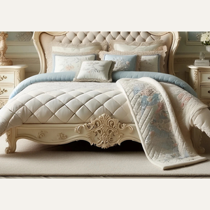 Ensemble de chambre à coucher de style français classique en acajou personnalisé, meubles en bois massif de luxe - Product Image 3