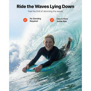 Bodyboard da 42 Pollici con Anima in Schiuma EPS, Leash da Polso, Resistente ai Raggi UV, per Principianti e Giovani - Product Image 2