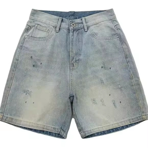 2026 Fabricant Personnalisé Jorts Baggy pour Hommes 100% Coton Denim Lourd Fermeture Éclair Bouton Coupe Ample Couleurs Foncées et Claires Été - Product Image 1