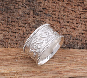 Bague en argent sterling 925 motif fleur, anneaux empilables marguerite naturelle pour femme, alliance en argent motif rose - Product Image 3