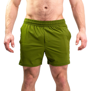 Men's Gym Running Shorts <b>Elastic</b> Waist Knitted Hot Shorts Breathable Compression Quick Drying Fitness Bodybuilding - Product Image 1