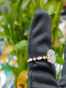 Bague de fiançailles et de mariage en or style vintage avec diamant, certifiée IGI, bijoux de luxe, sertissage clos, taille brillant pour femme - Product Image 3