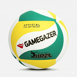 Balón de Voleibol GAMEGAZER MS-VB-1043 de PU, Duradero y Ligero, Talla 5, Peso 260-280G, Circunferencia 650-670MM, Personalizable, Cosido a Máquina - Product Image 1