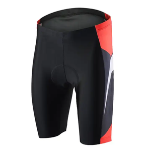 Ensemble de maillot de cyclisme noir, rouge et blanc, manches courtes, fermeture éclair intégrale, vêtements de vélo pour hommes, tenue de cyclisme d'été - Product Image 3