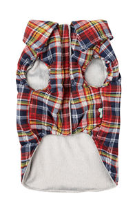 Vêtements pour chiens très demandés, manteaux d'hiver chauds en flanelle, design à carreaux, sans manches, boutonnés - Product Image 2