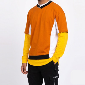 เสื้อยืดโอเวอร์ไซส์แขนยาวสองชั้น ผ้าฝ้าย 100% 240 กรัม ระบายอากาศได้ดี เป็นมิตรกับสิ่งแวดล้อม สไตล์สตรีทแวร์ผู้ชาย ล้างสีแบบแอซิดวอช แห้งเร็ว - Product Image 3
