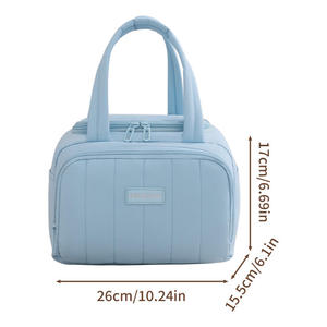 Professional Large Capacity Sky Blue <b>Insulated</b> Picnic Bag Waterproof Thermal <b>Lunch</b> <b>Box</b> for Outdoor Travel and Camping - Product Image 3