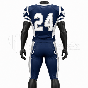 Conjunto de Uniforme de Fútbol Americano Personalizado, Camiseta y Pantalones Acolchados, Azul y Blanco, Ropa Deportiva de Alto Rendimiento - Product Image 2