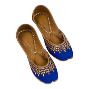 Pakistani Women Khussa Traditional Embroidered Pumps Soft Comfortable Ladies Flats Fashion Ethnic Footwear Wholesale - Product Image 1