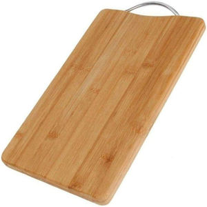 Tabla de cortar redonda de bambú desechable, la más vendida, con 1.5 cm de grosor y mango metálico de fácil limpieza, utensilio de cocina, regalo, decoración del hogar - Product Image 3