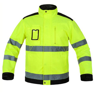 Chaqueta de Seguridad Reflectante de Alta Visibilidad para Trabajo Industrial y de Construcción, Poliéster Transpirable y de Secado Rápido - Product Image 1