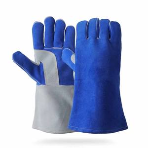 Gants de soudage en cuir de vachette pleine fleur renforcés, ignifuges, résistants, pour la construction et la lutte contre les incendies, sans latex - Product Image 1