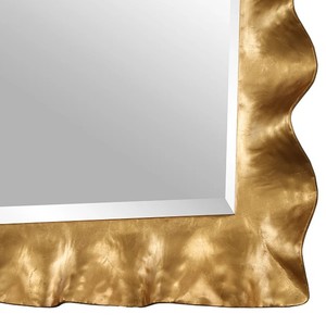 Hammered Gold Rectangular Wall <b>Mirror</b> – Luxury Metal <b>Frame</b> Decorative <b>Mirror</b> for Living Room, Bedroom & Bathroom - Product Image 4