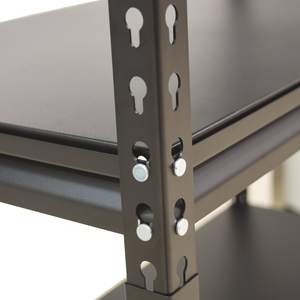 Estantería Metálica Resistente de 5 Niveles y 61 cm, con Recubrimiento de Polvo Negro Mate, sin Pernos, para Almacenamiento en Garaje, Venta al por Mayor - Product Image 4