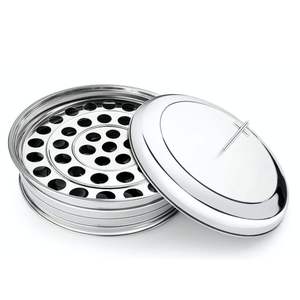 40 <b>CUP</b> DELUXE STAINLESS STEEL HOLY <b>COMMUNION</b> SINGLE TRAY SET STABLE BOTTOM RING ELEGANT MIRROR FINISH DISHWASHER SAFE CHURCH - Product Image 1