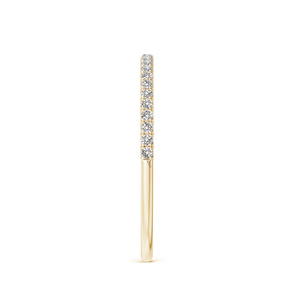 Élégante bague de mariage demi-éternité empilable en diamant de laboratoire rond pour femme en or 10K 14K 18K ou en argent 925 935 - Product Image 2