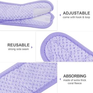 Paquete de 10 diademas de spa personalizadas, 2025, vellón de coral, banda para el cabello de maquillaje bordada Extra gruesa y suave - Product Image 5