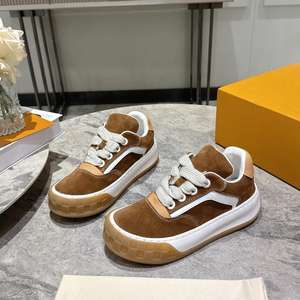 Designer <b>Shoes</b> Canvas Lace-up Sneakers Breathable Rubber Outsole Comfortable Thick Sole <b>Height</b> <b>Increasing</b> Sheepskin Lining <b>Shoes</b> - Product Image 2