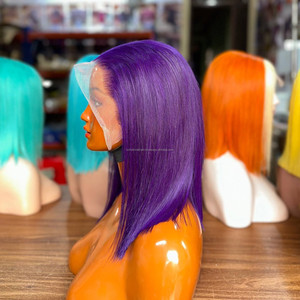 Perruques en cheveux humains vietnamiens en gros, Lace Front, cheveux bruts lisses, perruque frontale sans colle, perruque bob, style ultra-lisse - Product Image 3