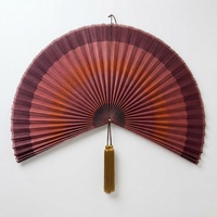 Éventail pliant en bambou dégradé violet Viettimecraft à suspendre avec pompon décoratif, design bohème pour la décoration intérieure