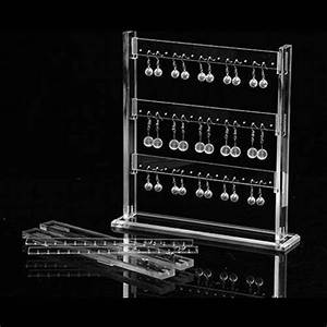High Storage Clear Acrylic Earrings <b>Holder</b> Elegant Display <b>Stand</b> Rack for Women Hanging and Organizing Your Jewelry Collection - Product Image 1