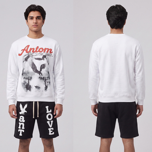 Ensemble short et t-shirt de sport pour homme grande taille, imprimé avec logo personnalisé, en coton respirant, idéal pour l'été - Product Image 2