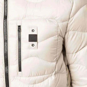 IMPROVEMENTS SPORTS Men's White Puffer Jacket Stand Collar <b>Covered</b> <b>Button</b> Closure Windproof Casual Winter Outerwear Standard - Product Image 6