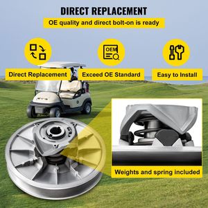 High Torque Driven <b>Clutch</b> for Club Car DS Precedent 1997 and up 4 Cycle Gas Golf Cart Model <b>Silver</b> Golf Cart Accessories - Product Image 6