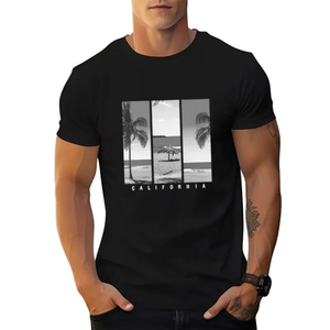 Camiseta de Manga Corta Azul para Hombre, Estampada con Serigrafía, Cuello Redondo, Corte Holgado Informal, 100% Algodón Jersey, Ecológica - Product Image 2