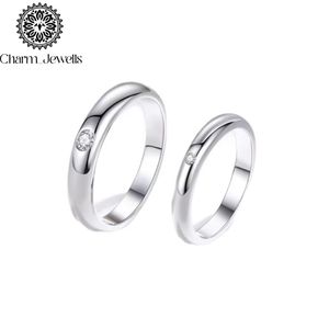Anillo de compromiso y eternidad Charm_Jewells para mujer, chapado en oro rosa de 18K, plata, moissanita talla cojín, engaste clásico de puntas, IGI - Product Image 1