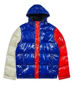 Chaqueta acolchada para hombre, ropa de calle de invierno, a la moda, con bloque de Color brillante, venta al por mayor - Product Image 1