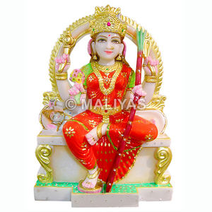 Statue de Rajeshwari en marbre |   Fabricant de murtis en marbre Raj Rajeshwari – Maliyas - Product Image 1