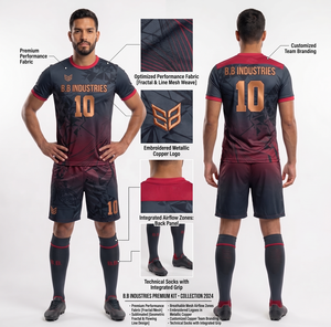 Conjunto de Uniforme de Fútbol Sublimado Personalizado, Camiseta de Fútbol Naranja Fuego, Secado Rápido, Transpirable, Kit de Partido para Equipo, Ropa Deportiva OEM al por Mayor - Product Image 3
