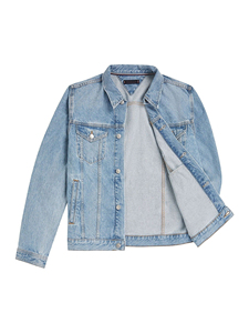 Ripped distressed <b>denim</b> <b>jacket</b> made with soft breathable fabric featuring a modern rugged look reinforced seams - Product Image 5