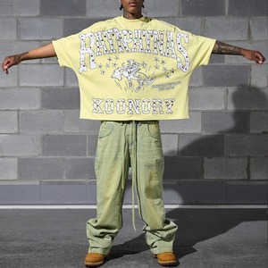 Camiseta Corta Personalizada con Pedrería, Logotipo con Pedrería, 100% Algodón Tejido, Transpirable, de Secado Rápido, Cuello Redondo, Corte Regular para Hombre, MOQ Bajo - Product Image 4