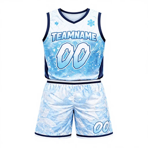 Ensemble de maillots de basket-ball personnalisés en sublimation, séchage rapide, tenue d'équipe de basket-ball, nouveau design - Product Image 1