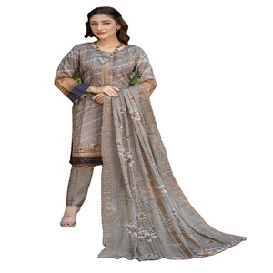 Vestidos de Panjabi paquistaníes bordados en viscosa para mujer, trajes de tres piezas diseñados Dr Haris Vol KINARA, ropa India pakistaní - Product Image 1