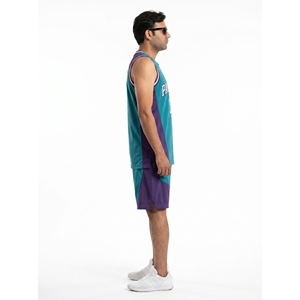 Ensemble de maillots de basket-ball personnalisés pour hommes, 210-220 GSM, polyester, séchage rapide, impression par sublimation, maille éblouissante, style rétro, débardeurs - Product Image 3
